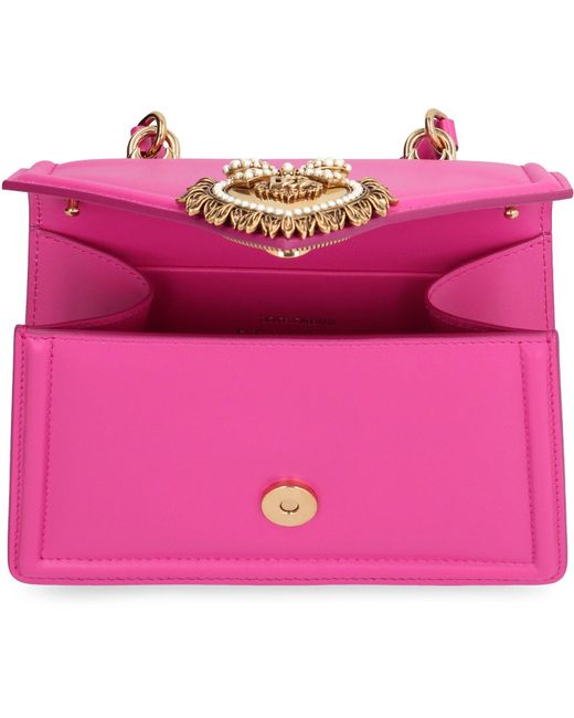 Dolce & Gabbana Pink Devotion Leather Mini Bag