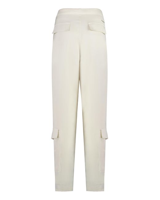 Pantaloni in seta di Calvin Klein in White