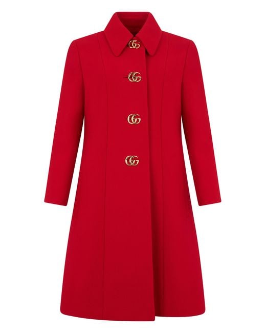 Gucci Red Wool Coat