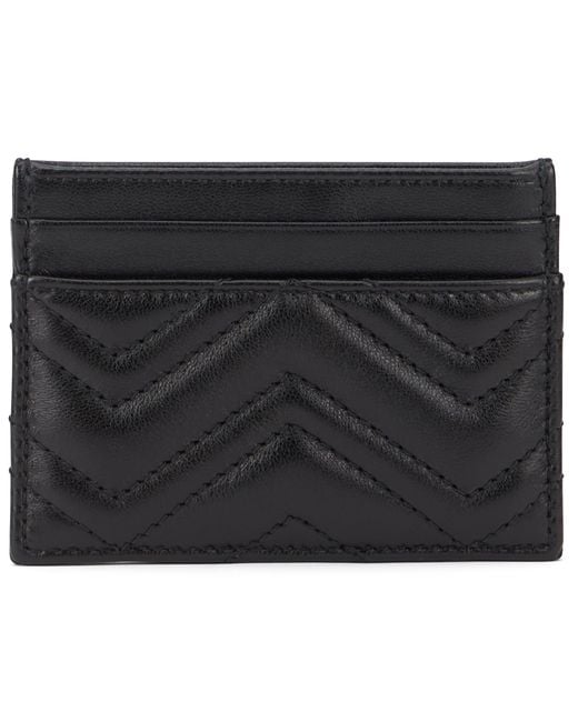 Gucci Black Gg Marmont Card Holder