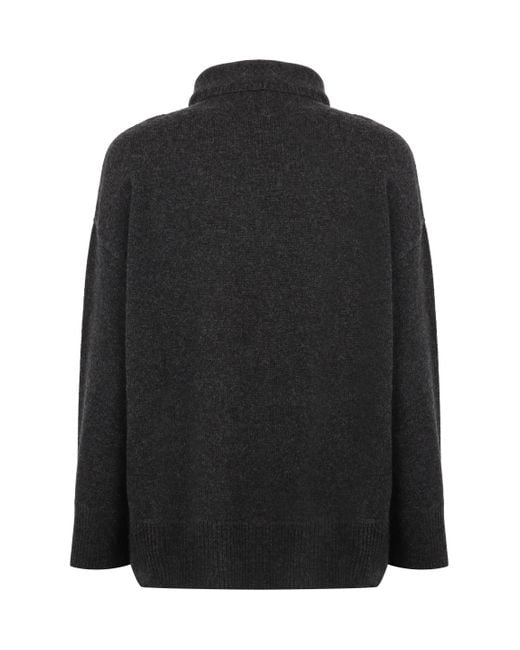 Aspesi Black Virgin-Wool Turtleneck Sweater