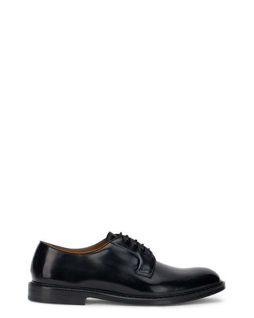 Doucal's Black Shiny Leather Loafers for men