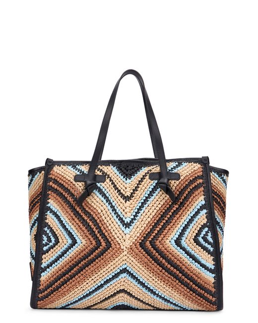Gianni Chiarini Multicolor Marcella Bag Made Of Braided Straw