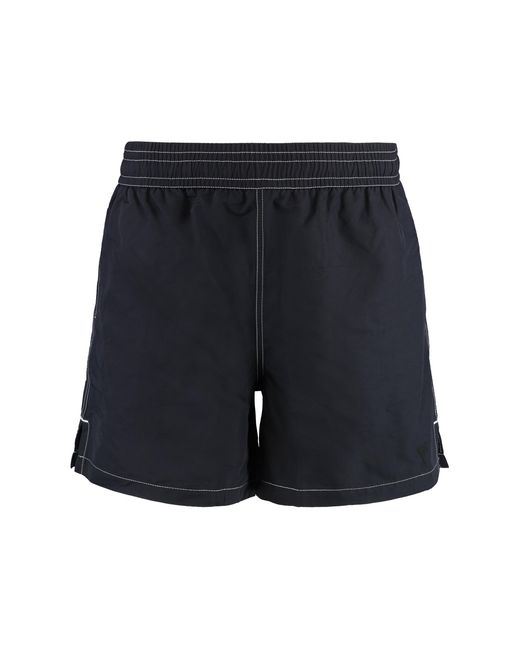 AMI Blue Nylon Swim Shorts for men