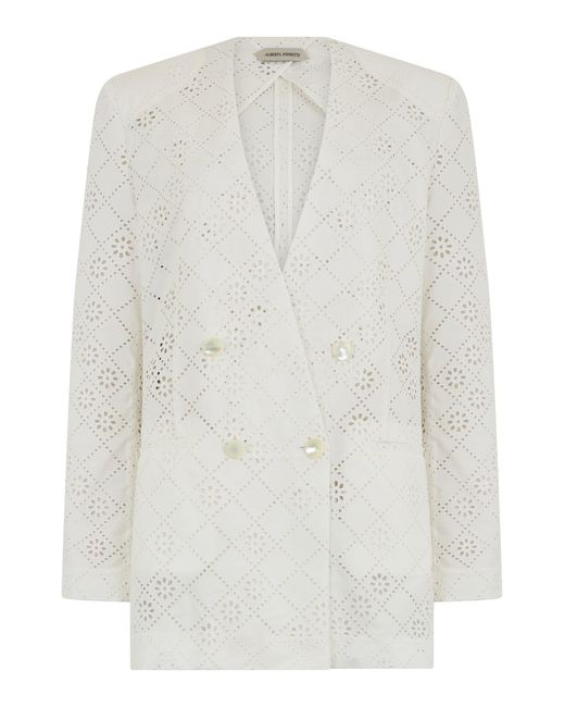 Alberta Ferretti White Blazer