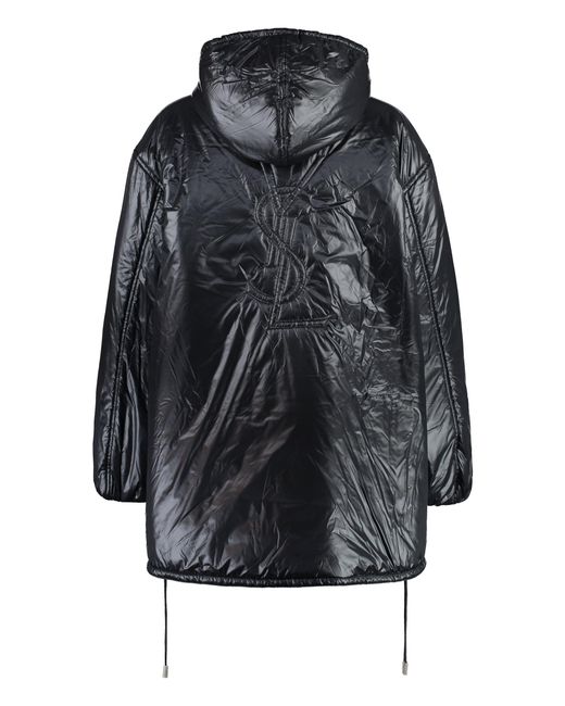 Saint Laurent Black Nylon Windbreaker-Jacket