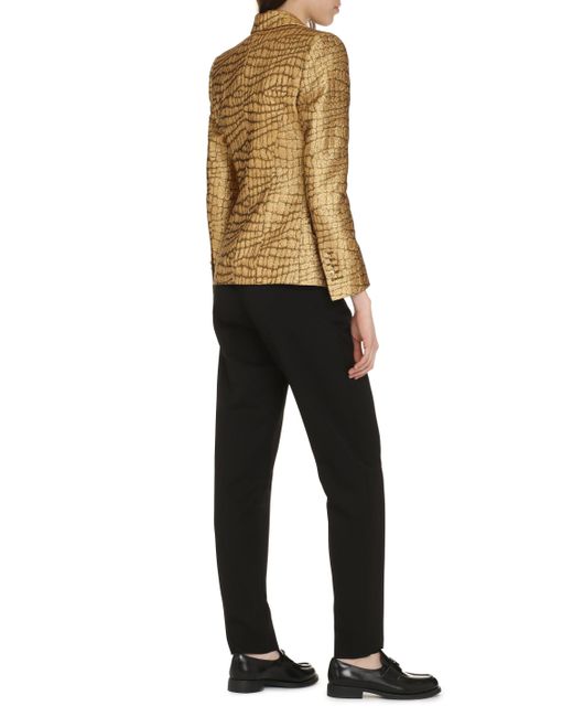 Tom Ford Metallic Wallis Single-breasted One Button Jacket