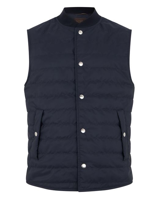 Slowear Blue Padded Vest for men