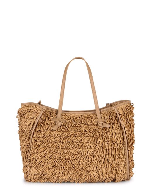 Gianni Chiarini Brown Marcella Raffia Tote Bag