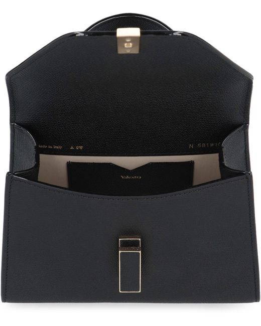 Valextra Black Iside Micro Handbag