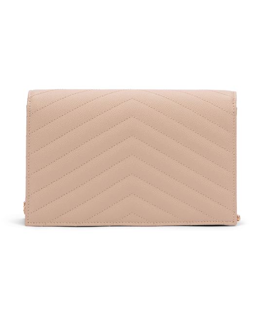 Saint Laurent Pink Pochette Cassandre With Chain