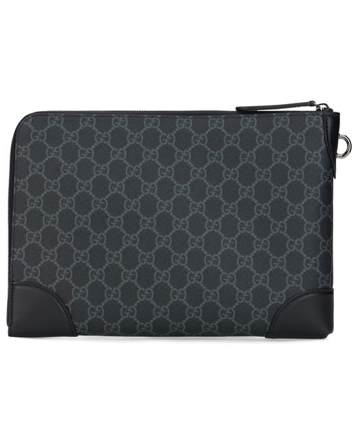 Gucci Black Document Holder Gg Emblem Mini for men