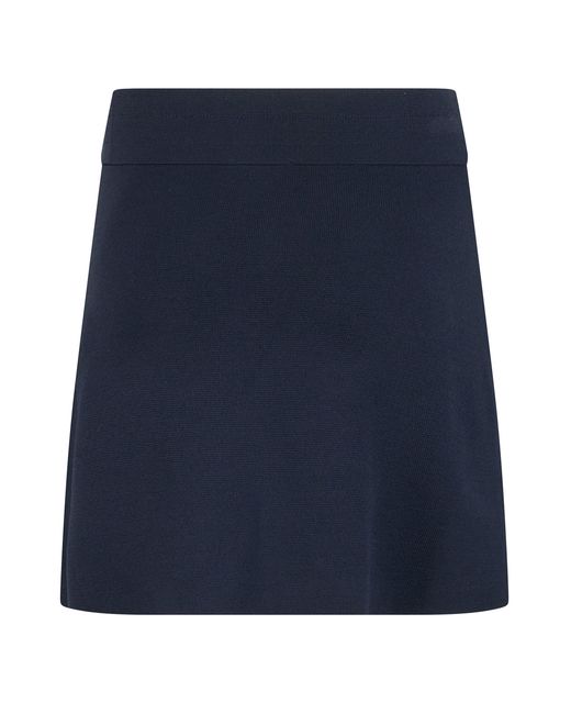 Autry Blue Short Skirt With Small Embroidery