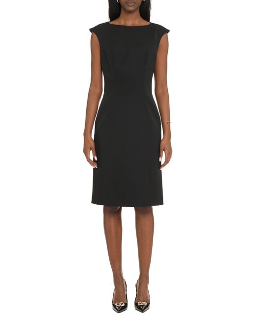 McQueen Black Wool Dress