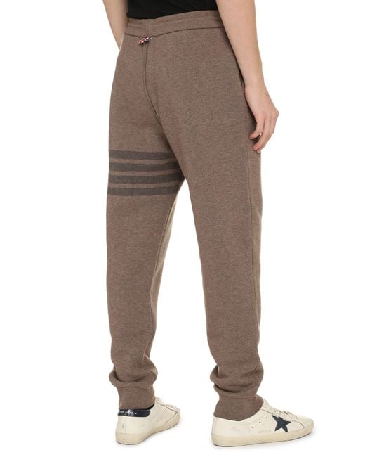Thom Browne Brown Virgin Wool Track Pants for men