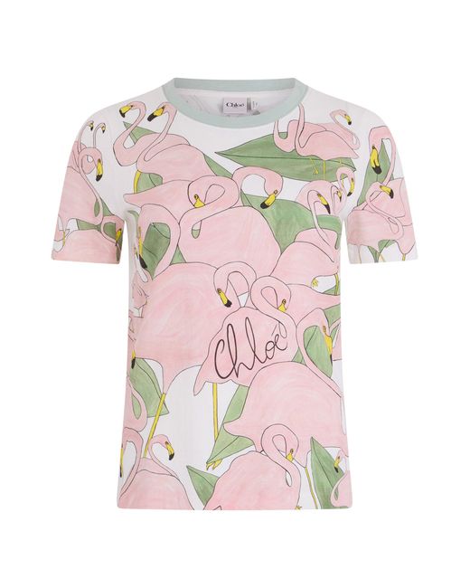 Chloé Pink Printed T-Shirt