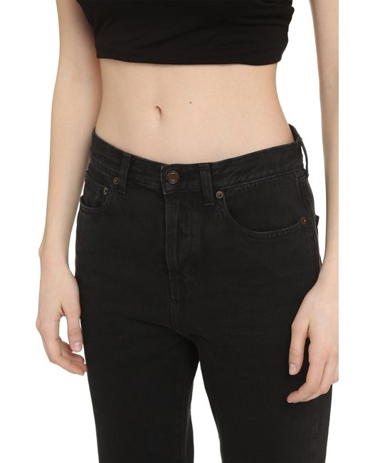 Saint Laurent Blue 5-Pocket Straight-Leg Jeans