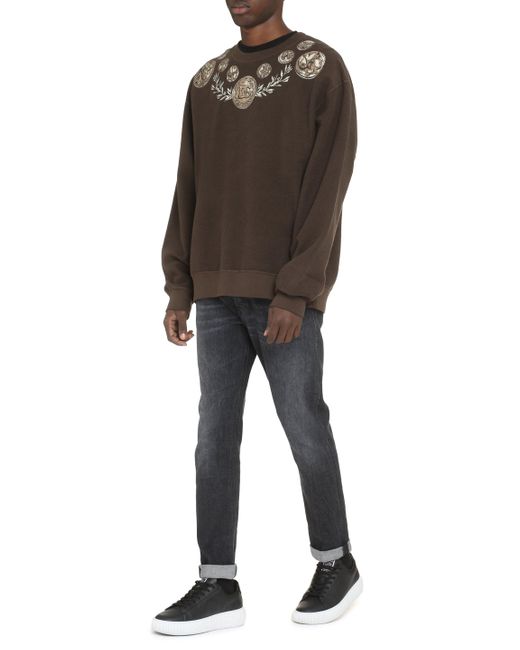 Dolce & Gabbana Gray Crew-neck Sweatshirt for men