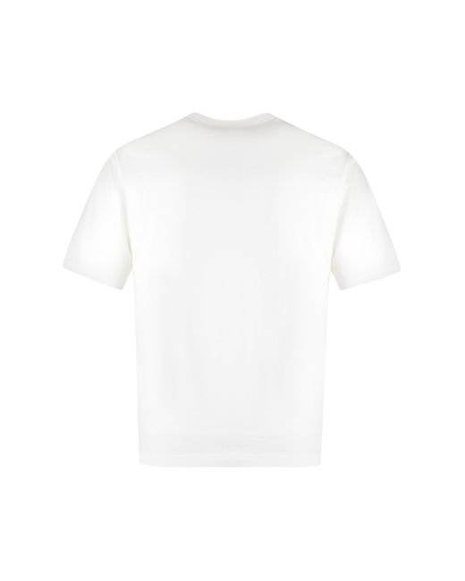 T-shirt girocollo in cotone di Dolce & Gabbana in White da Uomo