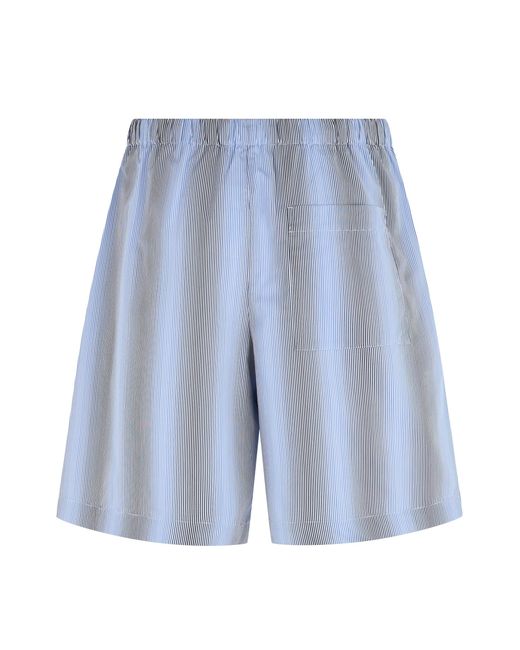 Dries Van Noten Blue Cotton Shorts for men