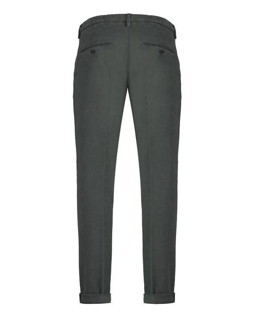 Dondup Gray Gaubert Cotton Chino Trousers for men