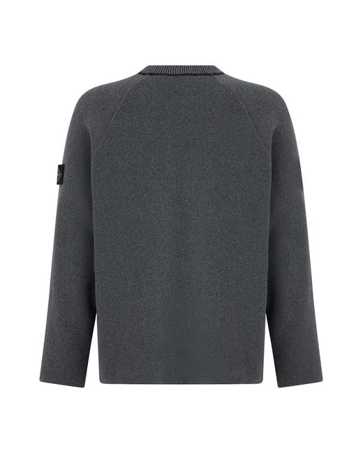 Stone Island Gray Crew Neck Sweatshirt for men