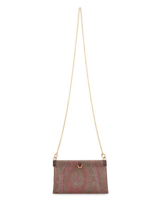 Etro White Clutch Talk Mini With Shoulder Strap