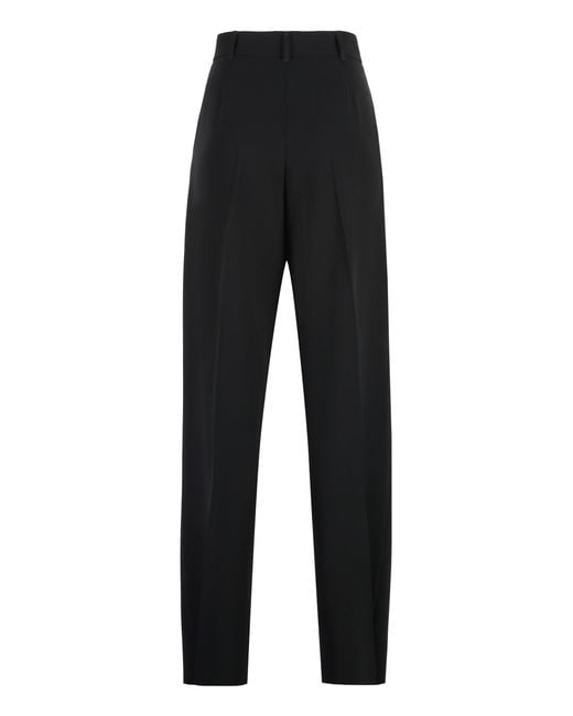 Max Mara Black Latina High-Waist Crêpe Trousers