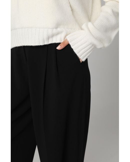 Max Mara Black Latina High-Waist Crêpe Trousers
