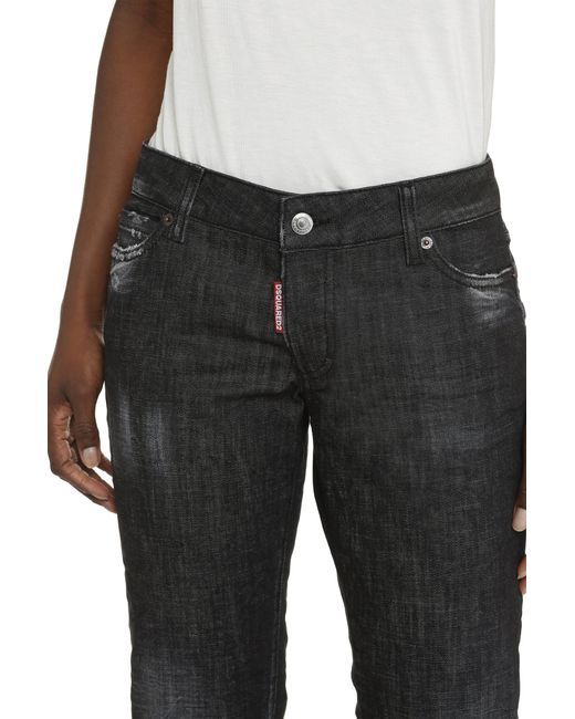 DSquared² Blue Skinny Mid Rise Jeans