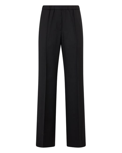 Peserico Black Loose Trousers With Elastic