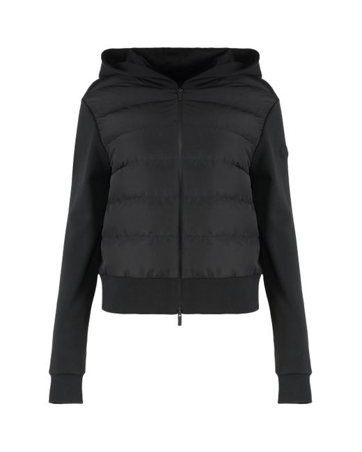 Moncler Women's Black Padded Panel Hoodie