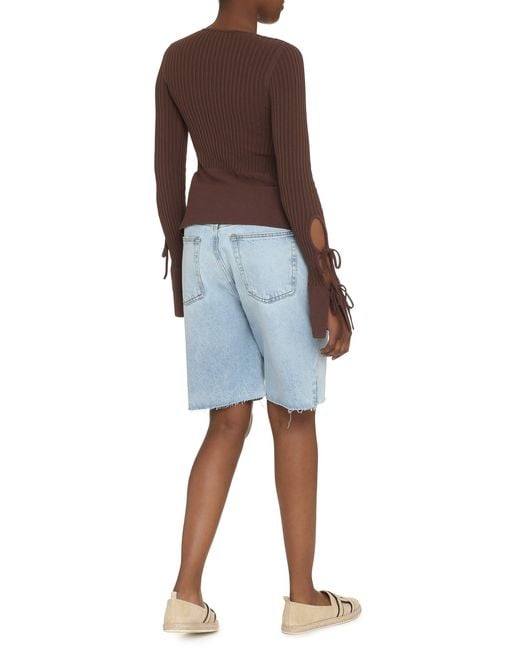 ANDREADAMO Brown Long-Sleeve Top