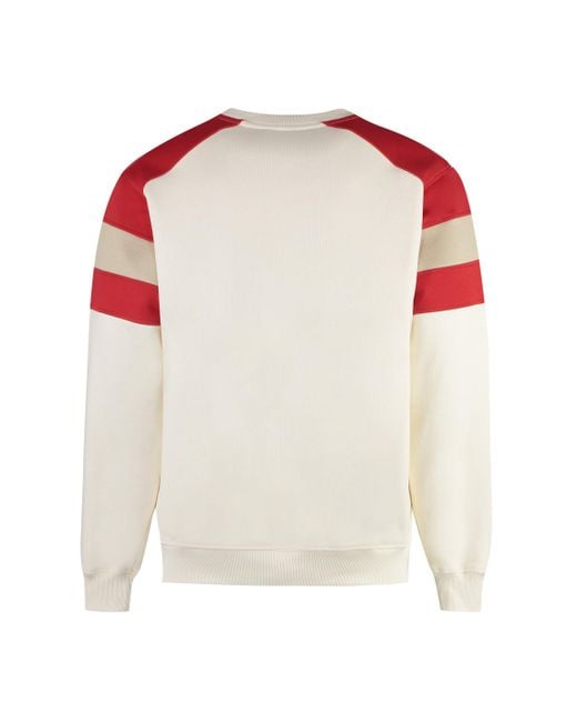 Drole de Monsieur Red Cotton Crew-neck Sweatshirt for men