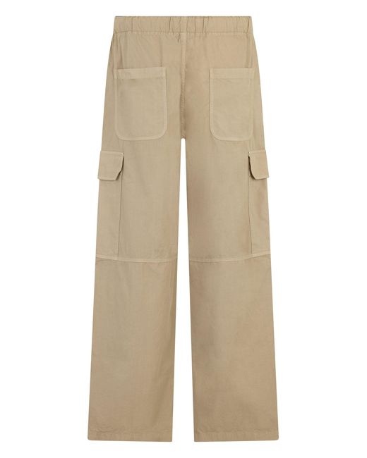 Palm Angels Natural Cargo Pants With Logo for men