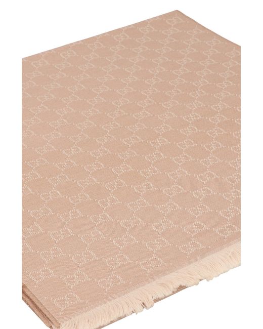 Gucci Natural Wool Scarf Gg