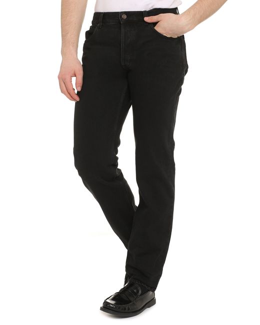 Saint Laurent Black Button Detailed Straight Leg Jeans for men