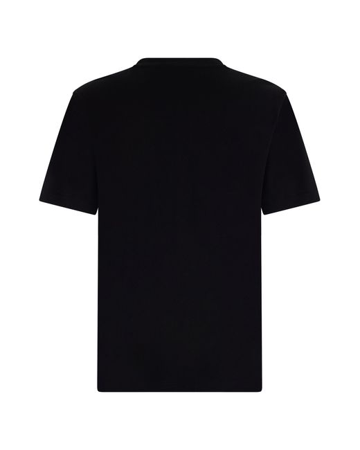 Boss Black Cotton T-Shirt With Print for men