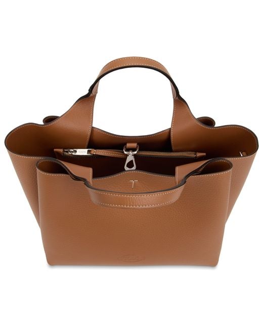 Tod's Brown Leather Tote Handbag, 29 Cm