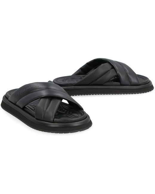 Dolce & Gabbana Black Eco-leather Slides for men