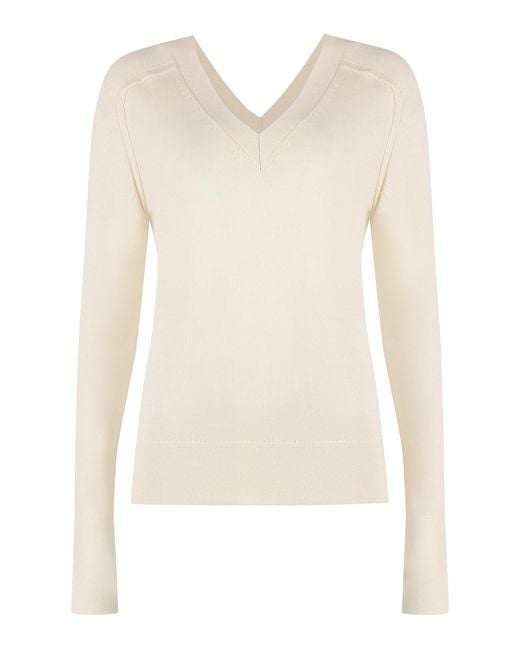 Calvin Klein Natural Wool V-Neck Sweater