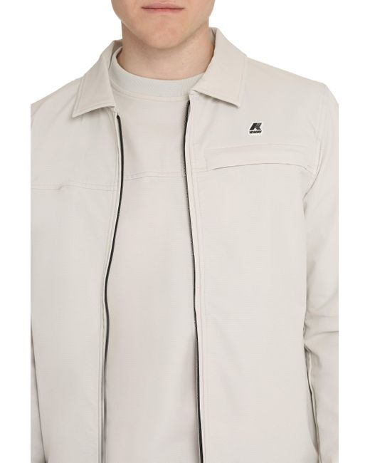 K-Way White Tarkirk Full-zip Nylon Sweatshirt for men