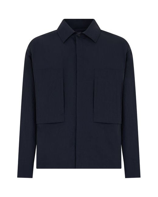 Laminar Blue Wind Jacket With Collar for men