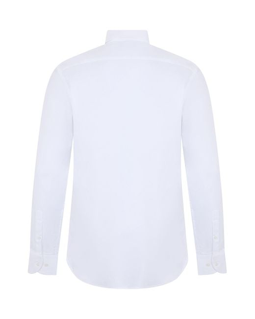 Emporio Armani White Cotton Shirt With Long Sleeves for men
