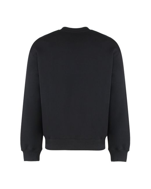 Felpa girocollo in cotone di Maison Kitsuné in Black da Uomo