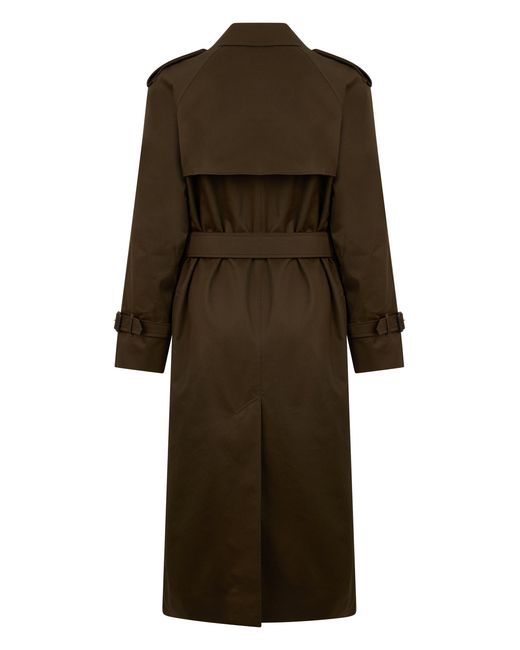 Burberry Brown Long Trench Coat With Belt