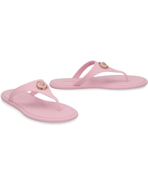 Versace Multicolor Alia Flat Rubber Sandals