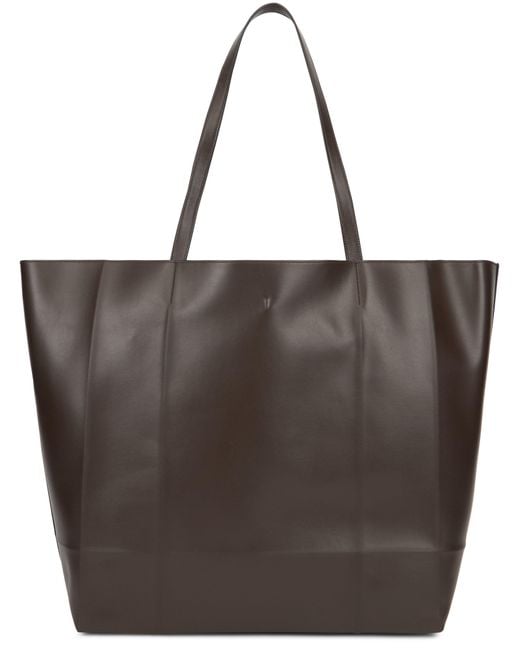 Totême  Brown Leather Tote Bag