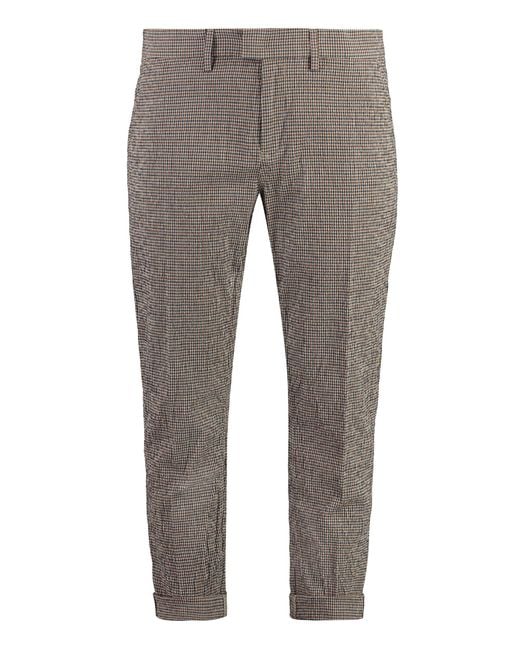 Dondup Gray Pablo Cotton Trousers for men