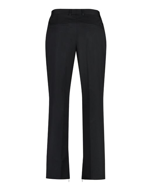 Off-White c/o Virgil Abloh Black Stylish Virgin Wool Trousers For for men